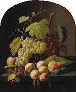 Severin Roesen A Still Life with Grapes USA oil painting artist